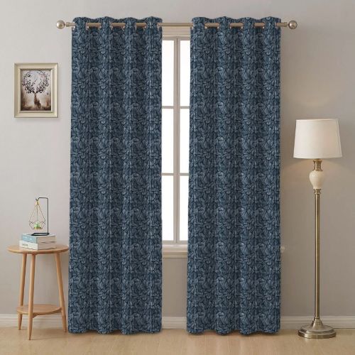Printed Polyester next level 05 blue window curtains