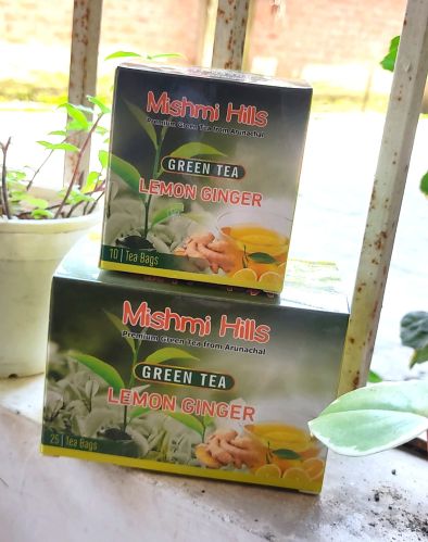 Mishmi Hills Lemon Ginger Green Tea, Form : Leaves, Purity : 90%