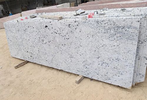 Doted Polished Colonial White Granite Slab, Shape : Rectangular