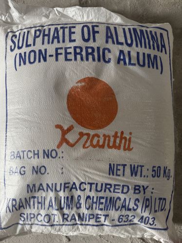 Kranthi Non Ferric Alum Powder 50 kg, Packaging Type : White