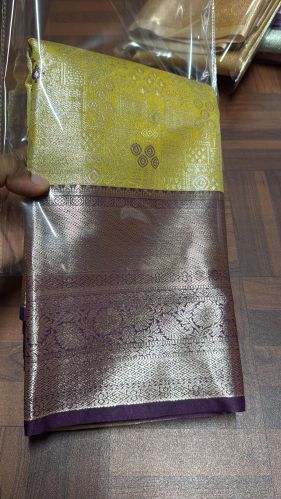 Party Wear Ladies Printed Silk Saree, Saree Length : 6.5 Meter