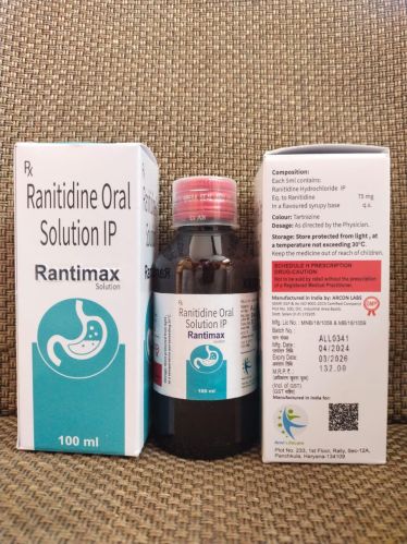 Ranitidine Oral Solution, Packaging Type : Plastic Bottle