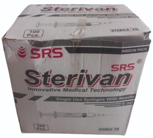 PP SRS Sterivan 5ml Syringe, Color : Transparent