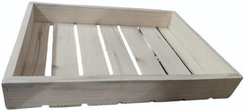 Plain Rectangular Sheesham Wood Serving Tray, Length : 12 Inch