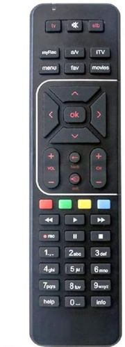 ABS Airtel DTH Remote, Shape : Rounded, Packaging Type : Black