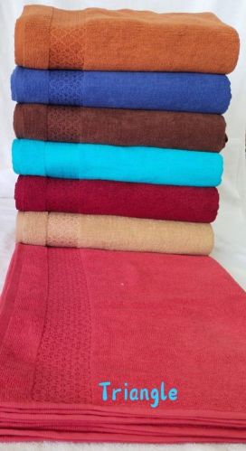 Plain Cotton Triangle Bath Towel 75 X 150, Technics : Machine Made