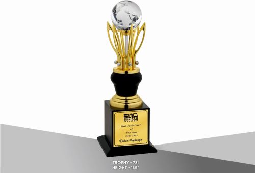 Metal Trophies, Color : Golden, Base Material : Brass