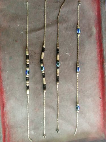 German Silver Gs Devil Eye Anklet, Brand Name : अA1