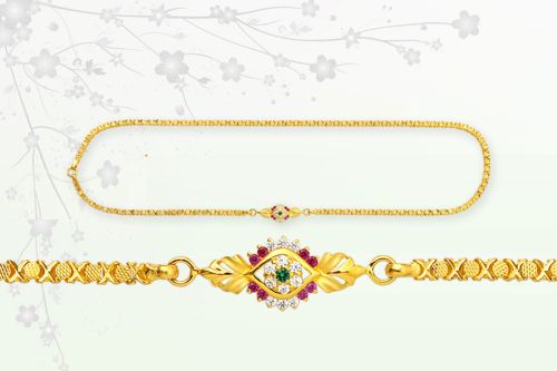 Gold Fine finishing Mugappu Chain 24', Gender : Female