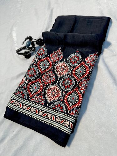 Party Wear Printed Gajji Silk Sarees, Saree Length : 6.3 Meter