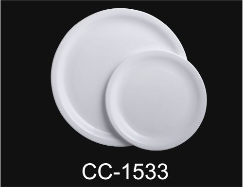 White Acrylic Round Plate for Dining Or Serving Food