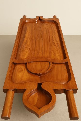 Ayushjyothi Ayurveda Wooden Massage Table, Color : Brown