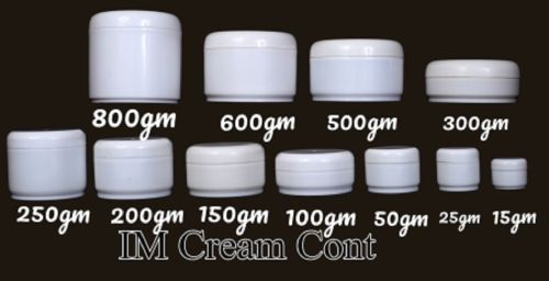 Plastic Im Cream Containers, Color : White