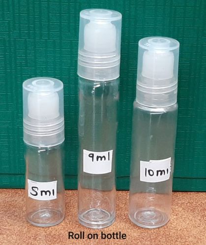 Glass Or Plastic Roll On Bottle, Capacity : 5ml - 50ml