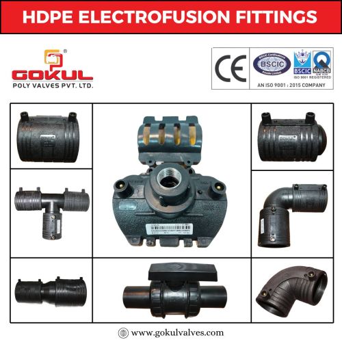 Gokul HDPE Electrofusion Pipe Fitting, Color : Black, Black