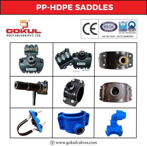 HDPE Electrofusion Pipe Fittings Saddle, Color : Black, Black