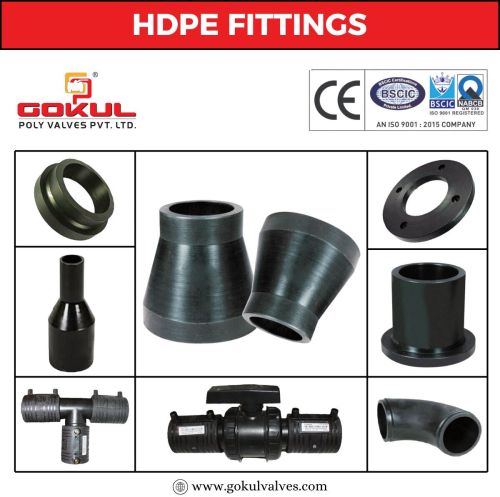 Gokul Polished HDPE Pipe Reducer, Color : Black 20-315MM
