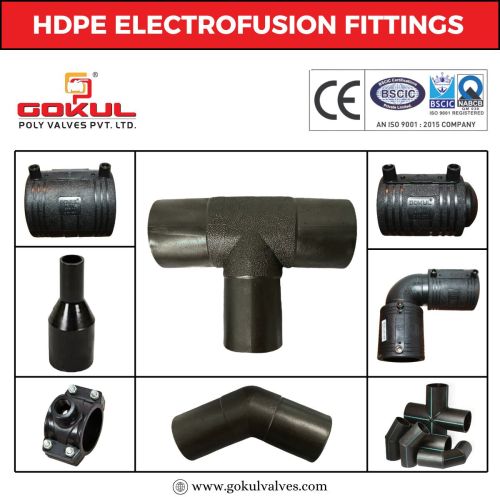 Gokul HDPE Spigot Tee Fitting, Color : Black