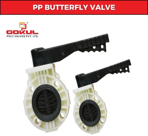 Gokul Plain Automatic Polypropylene Butterfly Valve-Lever Operated
