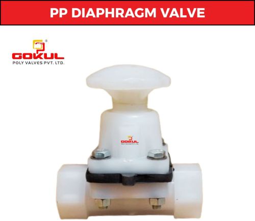 Gokul Polypropylene PP Diaphragm Screwed End Valve for Water Fitting