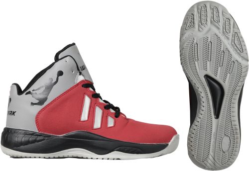 PU Leather Winmark Basketball Shoes Executor, Color : Red, Blue