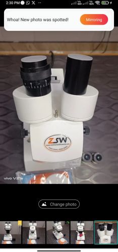 Mild Steel LED Electrical Plantiological Microscope, Color : White