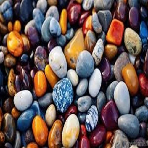 Polished Colored Pebble Stones Standard for Decoration