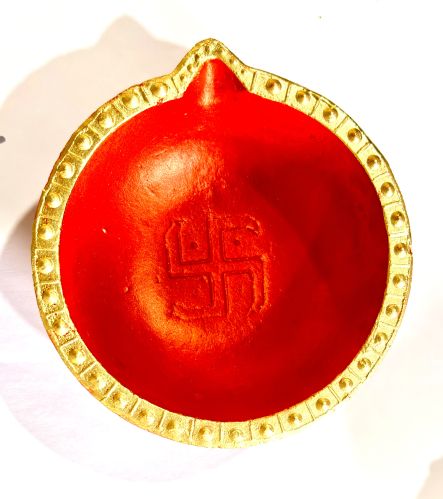 Clay akhand diya for Pooja