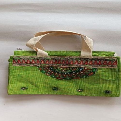 Ladies Hand Made Madhubani Khadi Cotton Bag