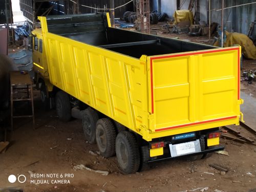 Mechanical Dumper Truck, Color : Yellow for Construction Use