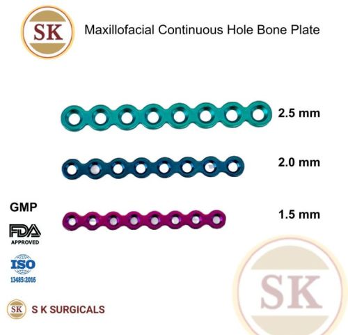 Oral Maxillofacial 1.5 Mm Titanium Mini Bone Plates (Continuous)