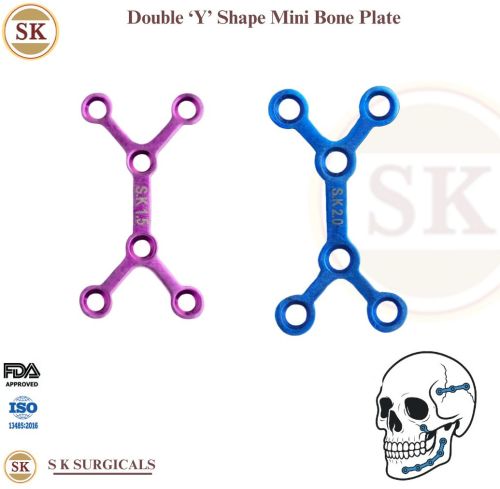 Oral Maxillofacial Double Ended Y Shape Mini Bone Plate