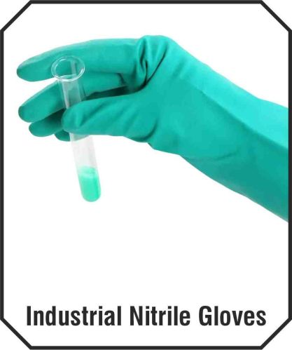 Industrial Nitrile Gloves, Packaging Type : Green