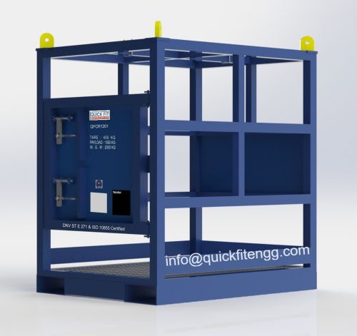 Carbon Steel Marine Protective Coating 12 Capacity Gas Cylinder Rack