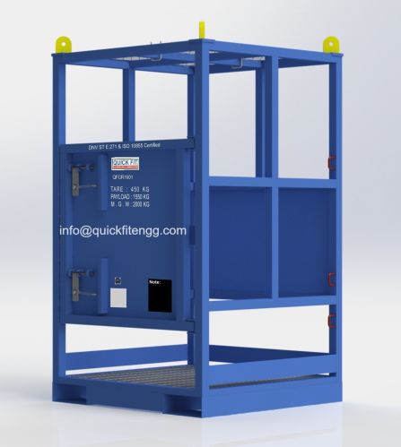 Carbon Steel Marine Protective Coating 16 Capacity Gas Cylinder Rack