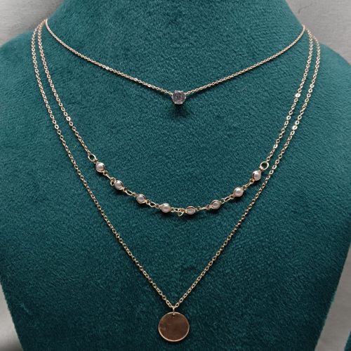 Alloy Elegant Multi -Layered Pendant 27 Cm, Brand Name : NIPSTec