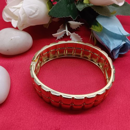 Alloy Gold-Tone Grid Link Bracelet, Brand Name : NIPSTec