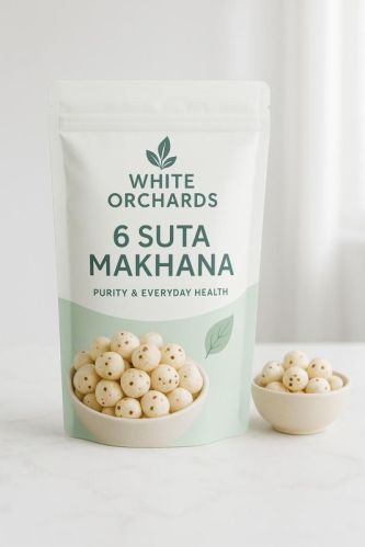 6 Suta Phool Makhana, Packaging Type : White, Creamy