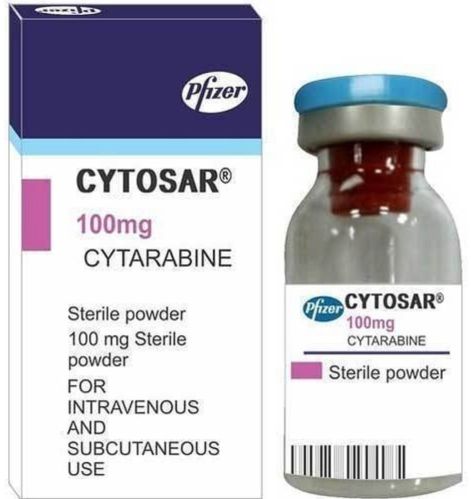 Cytosar 100mg Cytarabine Injection, Packaging Size : 10ml