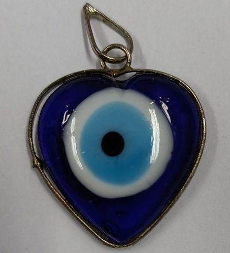 Sterling Silver Evil Eye Pendant, Color : Blue White