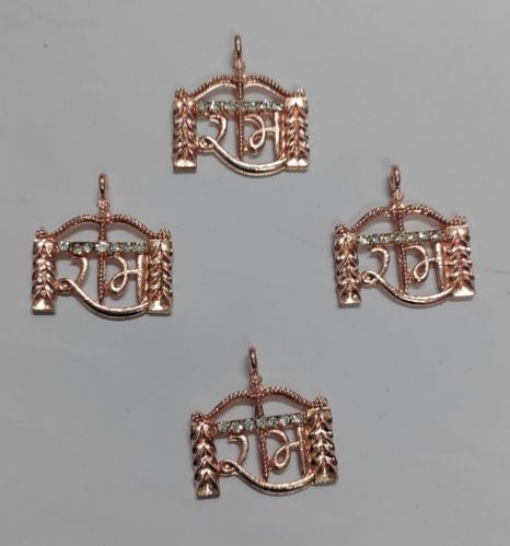 Metal Jai Shree RAM Locket, Color : Gold for Religious Accessory