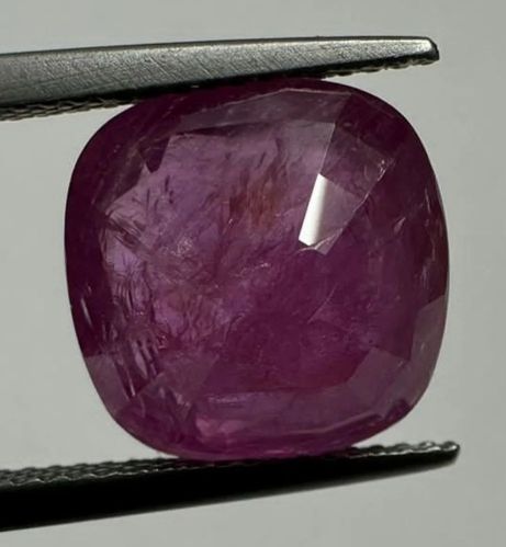 Purple Burma Ruby Gemstone, Shape : Cushion for Jewellery Astrology