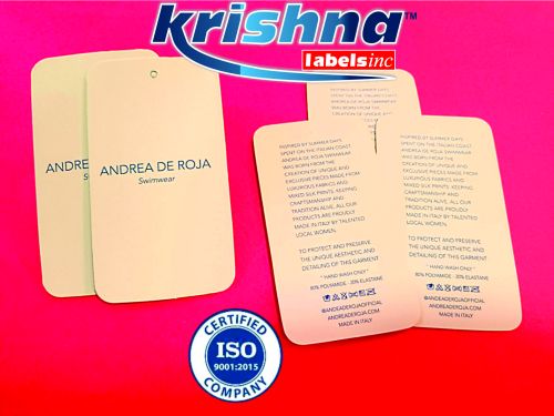 Printed Hard Paper Matt Lamination Tags, Color : Two Colour