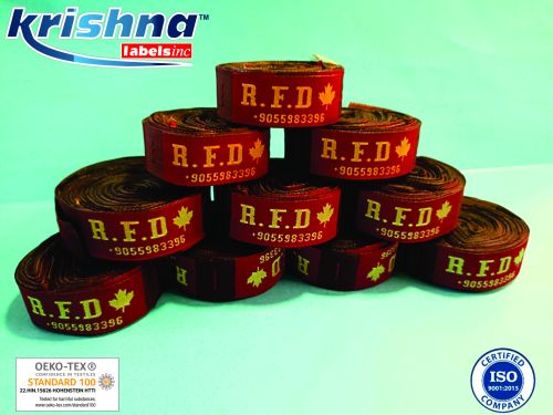 Woven For Garments Top Shirt Label, Label Shape : Rectangular