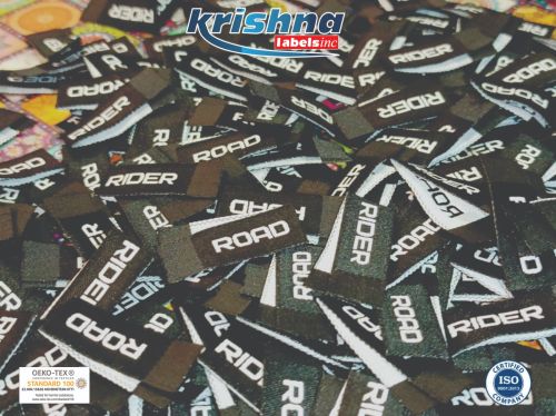 Woven Label For Garment, Available Color : Baingni Parrot Green