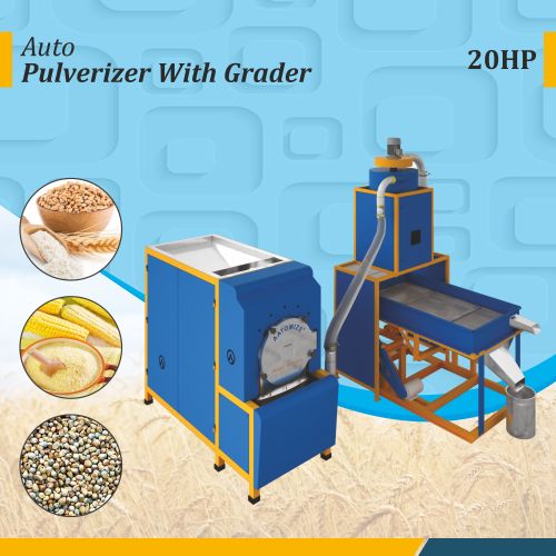 20HP Double Chamber Pulverizer with Cyclone & Vibro Atta Grader