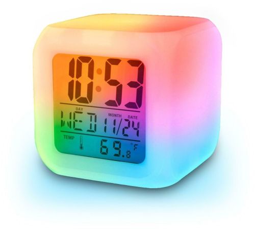 Jpy Colour Changing Alarm Clock, Color : Multicolor for Decoration