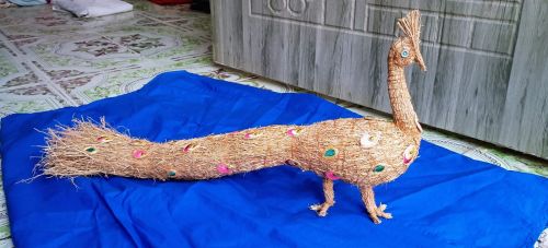 Brown Handmade Vetiver Peacock, Packaging Type : Paper Box