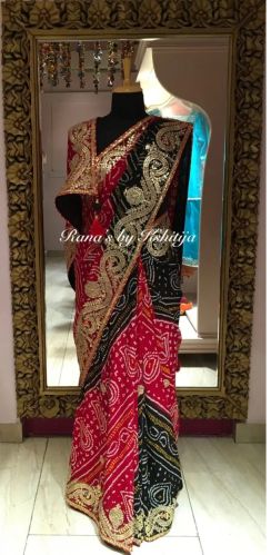 Shaded Bandhani Designer Saree