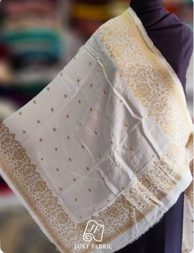 Banarsi Silk Brocade Woven Dyeable Chiffon Dupatta